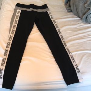 Pink athletic “yoga” leggings